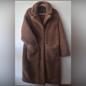 FREED Ruby Teddy Coat made in Canada in caramel